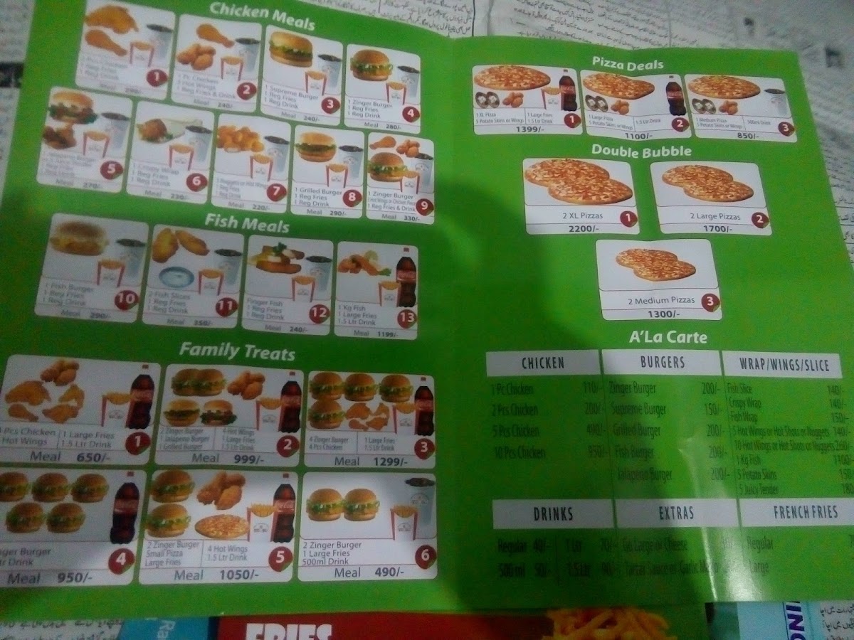 Menu Fdfc - Fast Food - Adyala Road Branch-9
